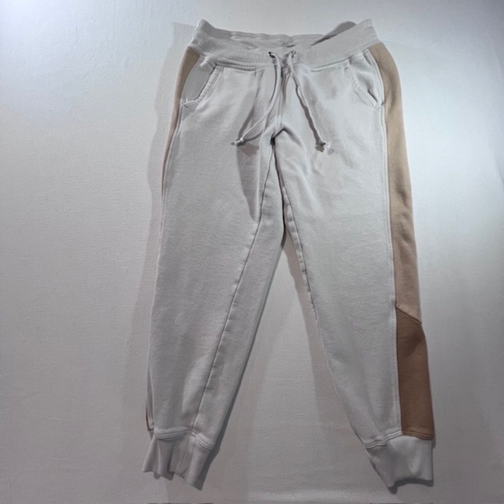 Calvin Klein Fleece Joggers Women S Light Tan Colorblock Performance Sweatpants